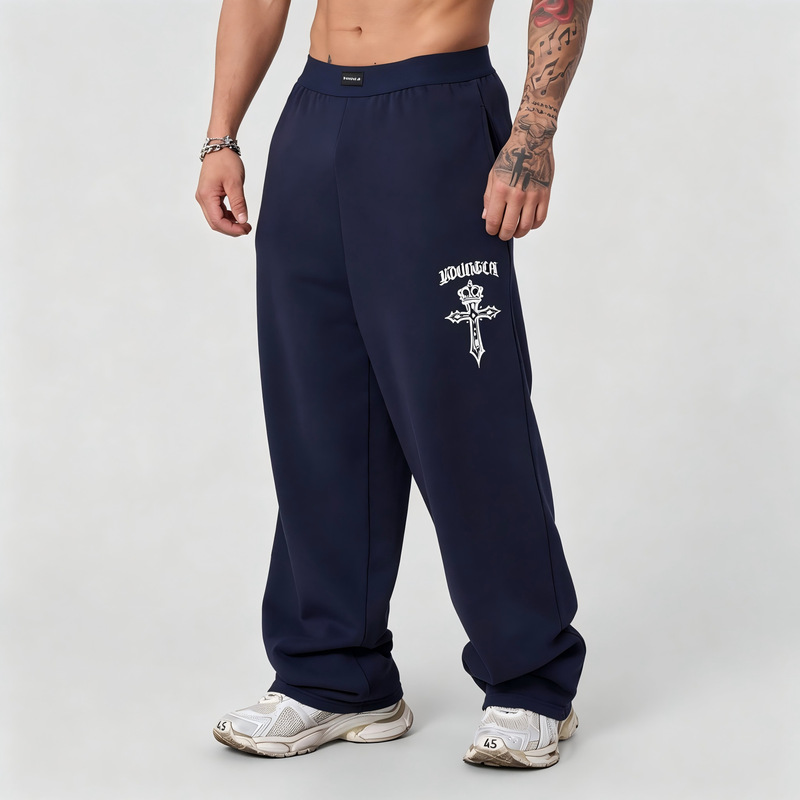 YOUNGLA new American-style men's athletic pants, suitable for jogging, muscle training, outdoor running, basketball training, and featuring a straight-leg design YOUNGLA new American-style men's athletic pants, suitable for jogging, muscle training, outdoor running, basketball training, and featuring a straight-leg design