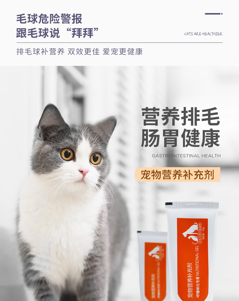 宠物用品猫狗营养膏化毛膏微量元素营养排毛40g宠物猫营养补充剂详情1