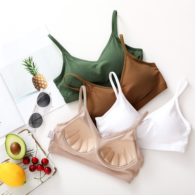 Beautiful back undergarment covering the chest and abdomen Integrated Wireless With a chest pad Underwear girl sexy Wrap chest student camisole vest