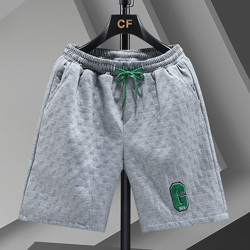 Short d'été pour couple, grand short tendance, pantalon de plage en soie glacée pour hommes, capris tricoté respirant, nouvelle collection 2023_voghion.com