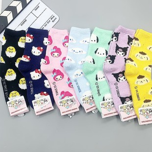 Ksrfyc002 South Korea Dongdaemun Winter New Full-Print Cartoon Socks Women's Floor Socks Sleep Socks
