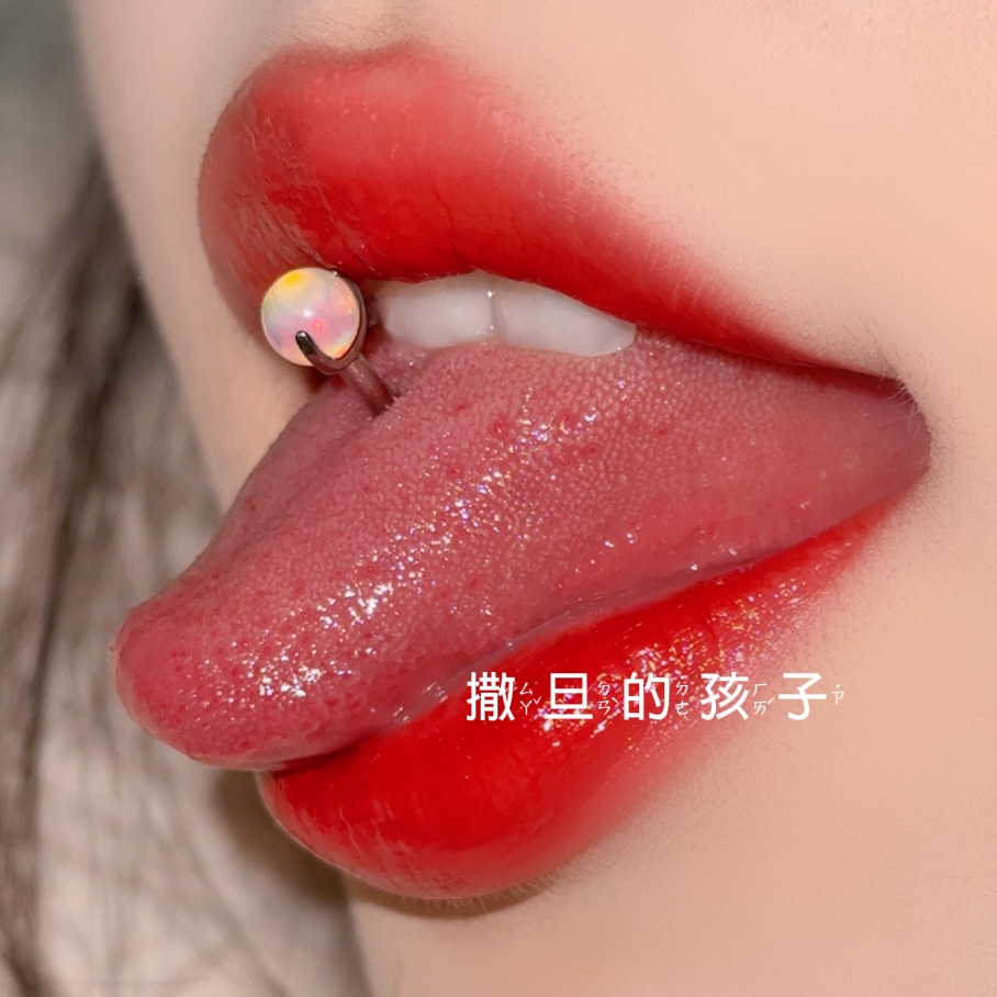 F136 Titanium Alloy Tongue Nail Nebula Opal Tongue Barbell Tongue Ring Piercing Jewelry Wholesale detail image 7