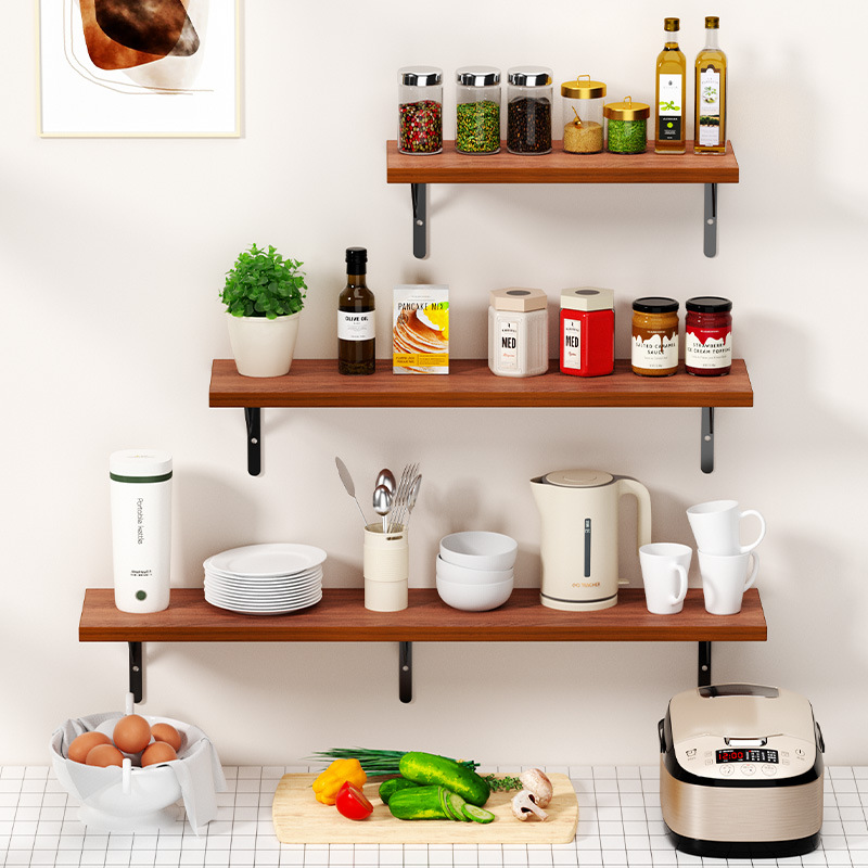 Estante de pared estante de pared librería de pared tipo pared sin perforación estante de palabra tablero de madera soporte fijo tablero laminado de pared superior