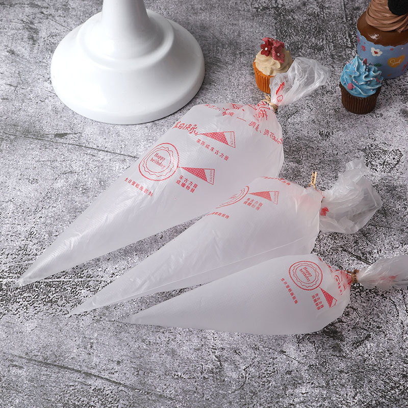 Bolsa de pastelería transparente pequeño mediano grande engrosada bolsa de pastelería desechable pastel de crema pastelería bolsa de boquilla 100 piezas