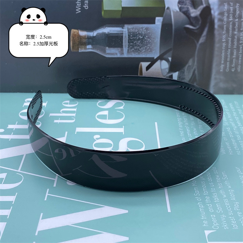 Plástico 1,2 brillante pintura negra Placa de luz onda diadema hebilla de cabeza un yuan dos yuanes tienda de accesorios de cabeza suministro