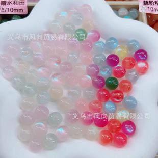 Tiktok Live Popular Tulip Rainbow Candy Rainbow Rose Uv Light-Changing Resin Beads DIY Wholesale
