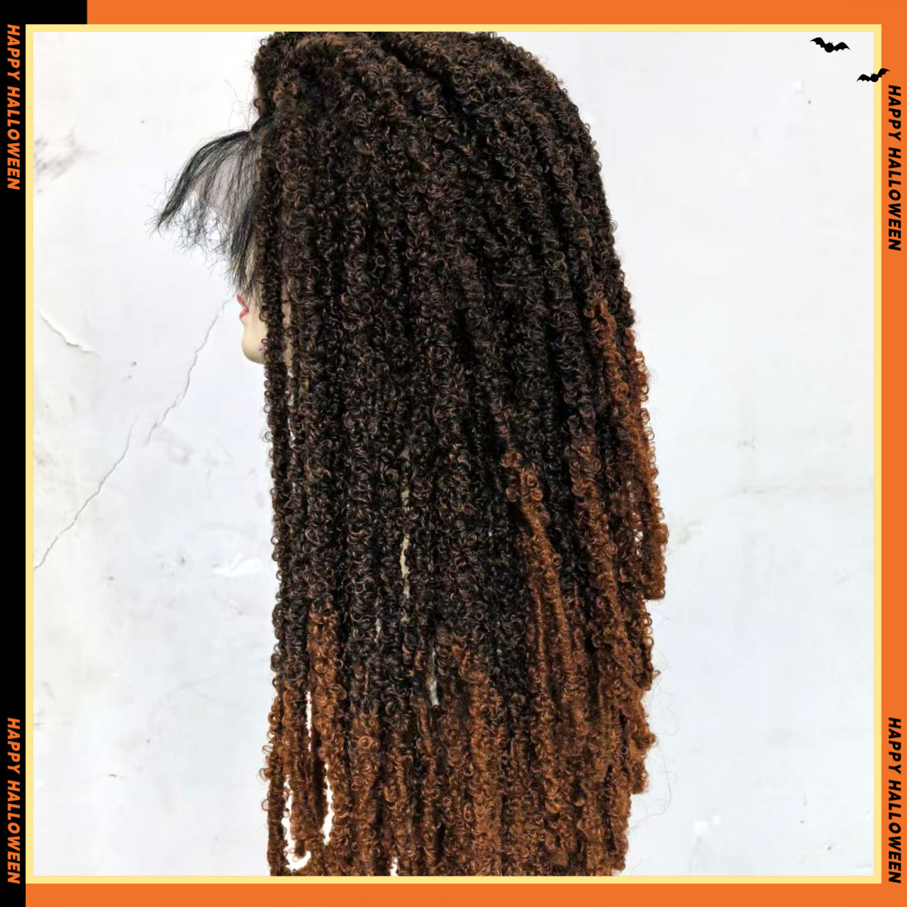 Africanos grandes pelucas trenzadas mujeres transfronterizas negras LOC encaje completo sucio cabello de aguja al por mayor cabello largo recto