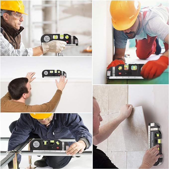 Laser level  with metric ruler  激光水平尺便携式装修测量工具
