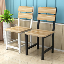 快餐饭店桌椅家用现代简约钢木餐椅早餐小吃店椅子靠背食堂餐桌椅