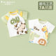 Children's Base Shirt Summer New Boys and Girls Short-sleeved T-shirt Cotton Baby Top Half-sleeved Clothes Cartoon 1-5 Years Old