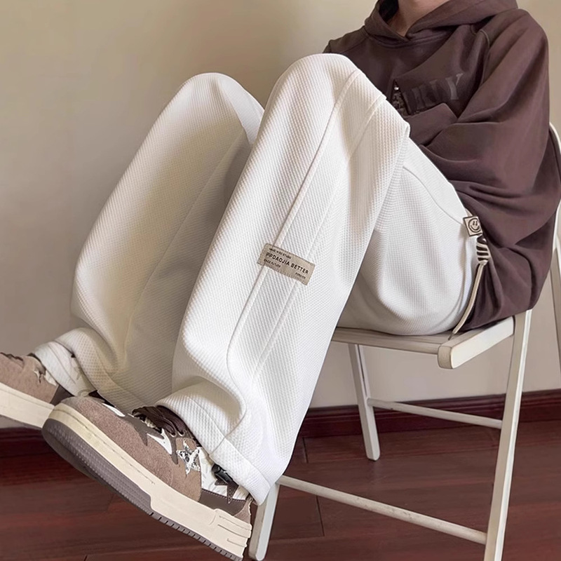 Off-White Pants Men's Summer New Trendy Brand Sweatpants Straight Loose Sports Wide-Leg Pants American Thin Casual Pants