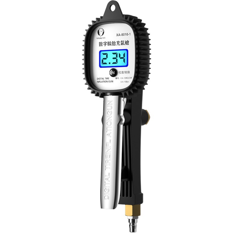Manómetro de presión de aire medidor de presión de neumáticos de alta precisión con cabeza inflable bomba de aire del coche Monitor de presión de neumáticos pantalla digital pistola de aire image 1