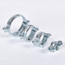 英式铁镀锌卡箍消防水带夹管道喉箍铁皮镀锌喉箍膨胀螺丝双圈抱箍