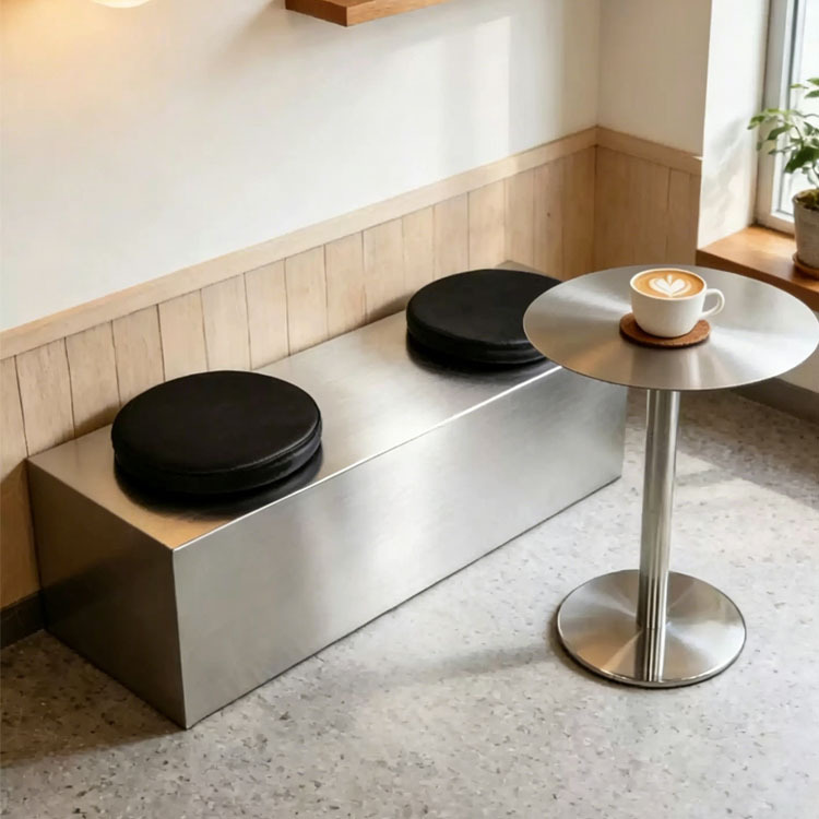 Mesa de comedor plegable de gran estante, mesa de comedor de acero inoxidable, mesa de mesa
