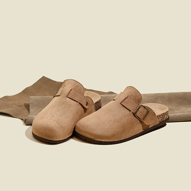 Слипоны Birkenstock для женщин, полупальцевые сабо с нескользящей толстой подошвой
