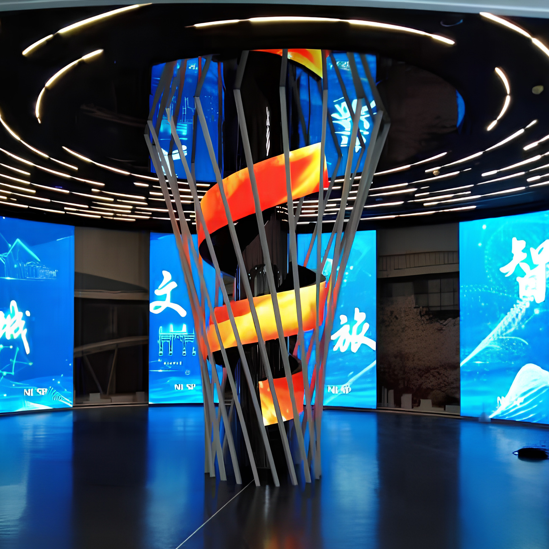 Pantalla de forma especial LED Pantalla flexible Módulo de pantalla curva HD LED Pantalla de visualización de forma especial LED Pantalla de visualización de color completo image 4