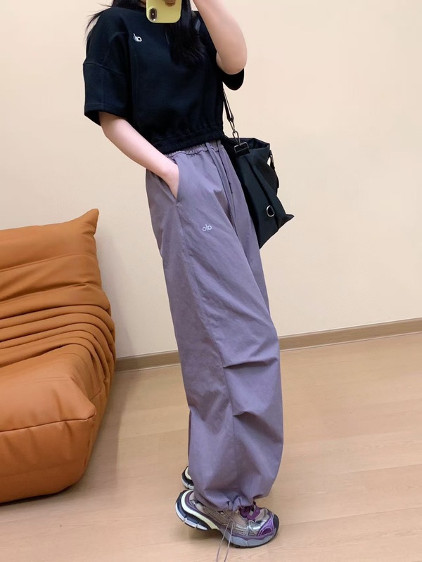 Alo长裤女士秋季新款户外运动宽松都市风百搭休闲款显瘦工装裤女|undefined
