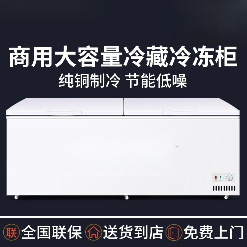 Large Refrigerator Dual-Temperature Horizontal Refrigeration Factory Freezer Commercial Large-Capacity Taobao Direct Dual-Purpose Freezer Display Cabinet