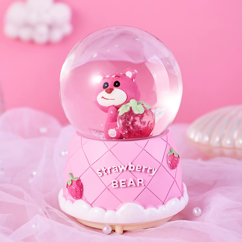 Минифигурка из мультфильма, кукла, светящийся стеклянный мяч для водного поло, музыкальная шкатулка
