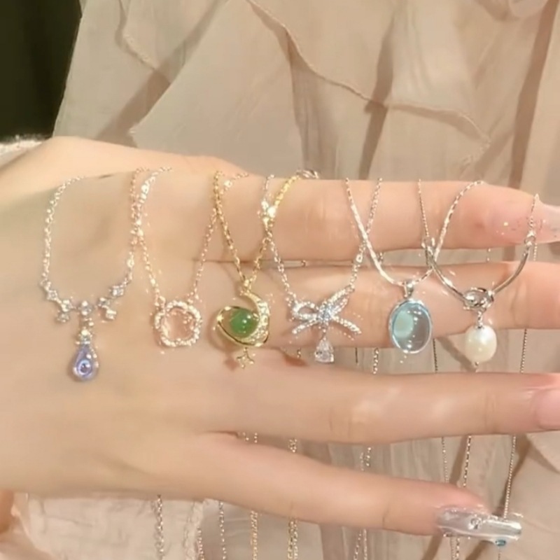 Pure Silver Pearl Necklace for Women, Model: New S925, Durable and Non-Fading, High-End and Versatile, Suitable for Spring and Summer, Clavicle Chain, Wholesale