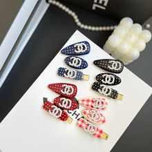 新款韩版简约波点小香风醋酸发夹时尚高级发卡刘海夹边夹大牌发饰