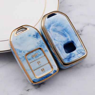 Car key bag: Civic Urv Accord Lingpai Car - pe-bag-blue-and-white-porcelain-3-key-a