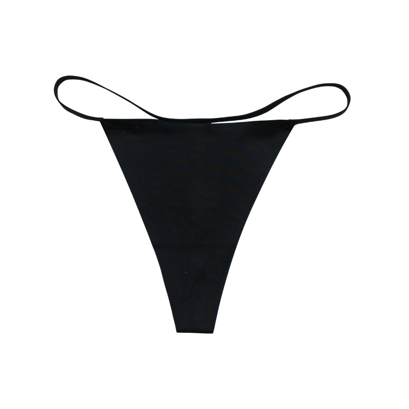 Europa y América Amazon damas de cintura baja sexy invisibles pantalones transpirables cinturón delgado una pieza de seda de hielo sin marcas pantalones al por mayor