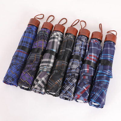 Paraguas de pareja, color sólido, paraguas de mango corto, mini paraguas plegable portátil, regalo, paraguas de tres veces al por mayor