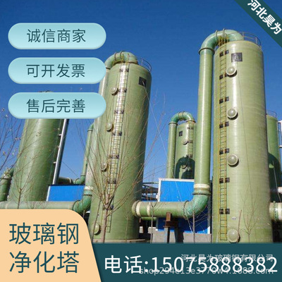 河北昊为 玻璃钢净化塔 废气处理设备 喷淋塔 酸雾净化塔