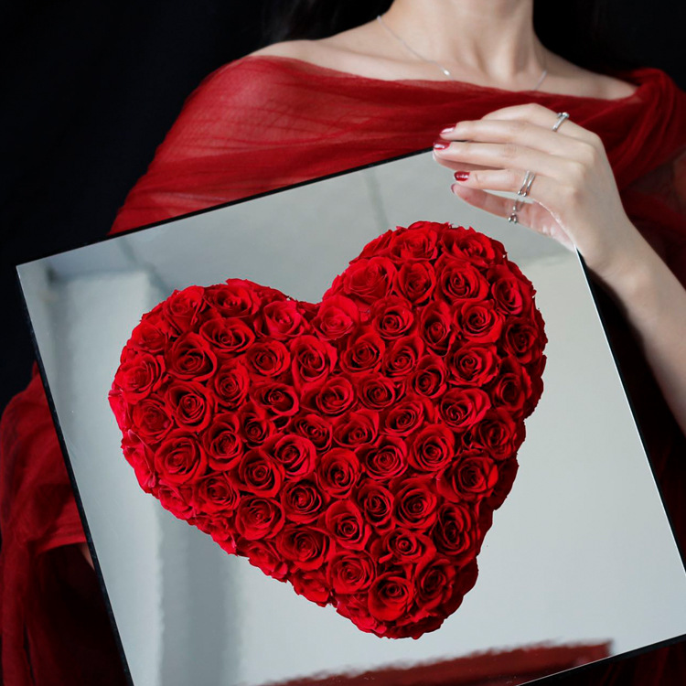 Día de San Valentín regalo amor eterno flor Rosa real flor niña regalo de cumpleaños al por mayor artesanía Acrílico