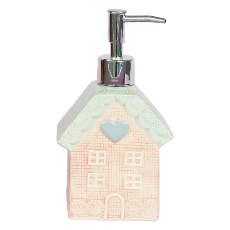 Creativo americano Rosa cerámica mano desinfectante botella baño artículos de tocador ins estilo Decoración