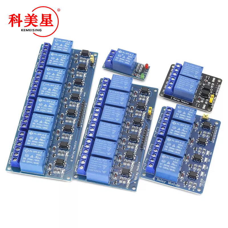 Módulo de relé 5V/12V/24V 1/2/4/8/16 Accesorios de placa de desarrollo de aislamiento de optoacoplador de disparo de bajo nivel