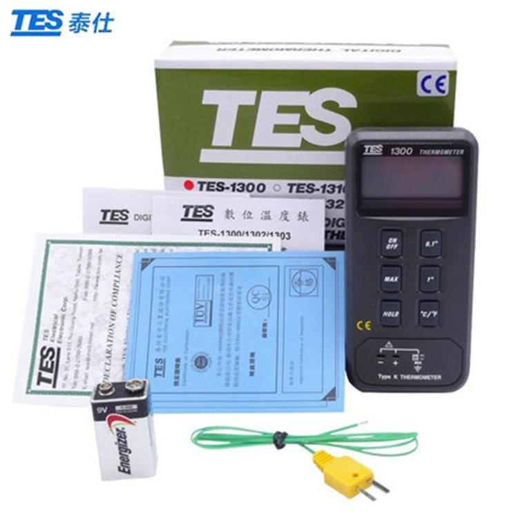 Тайвань Taishi TES1303 двухканальный термометр TES1303 термометр (с оболочкой) оптом