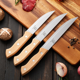Wooden handle bone knife household stainless steel knife kitchen sharp multi-functional chef knife fruit knife hand meat knife
