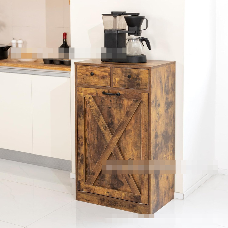 Home Living Room, Dining Room, Kitchen, Modern Simple Sideboard Manufacturer Direct Sales Amazon Cross-Border Panel Trash Can Cabinet