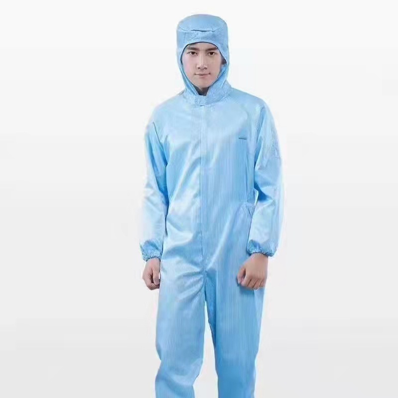 批发无尘服连帽分体洁净服静电衣套装连体防尘防静电工作服防护服