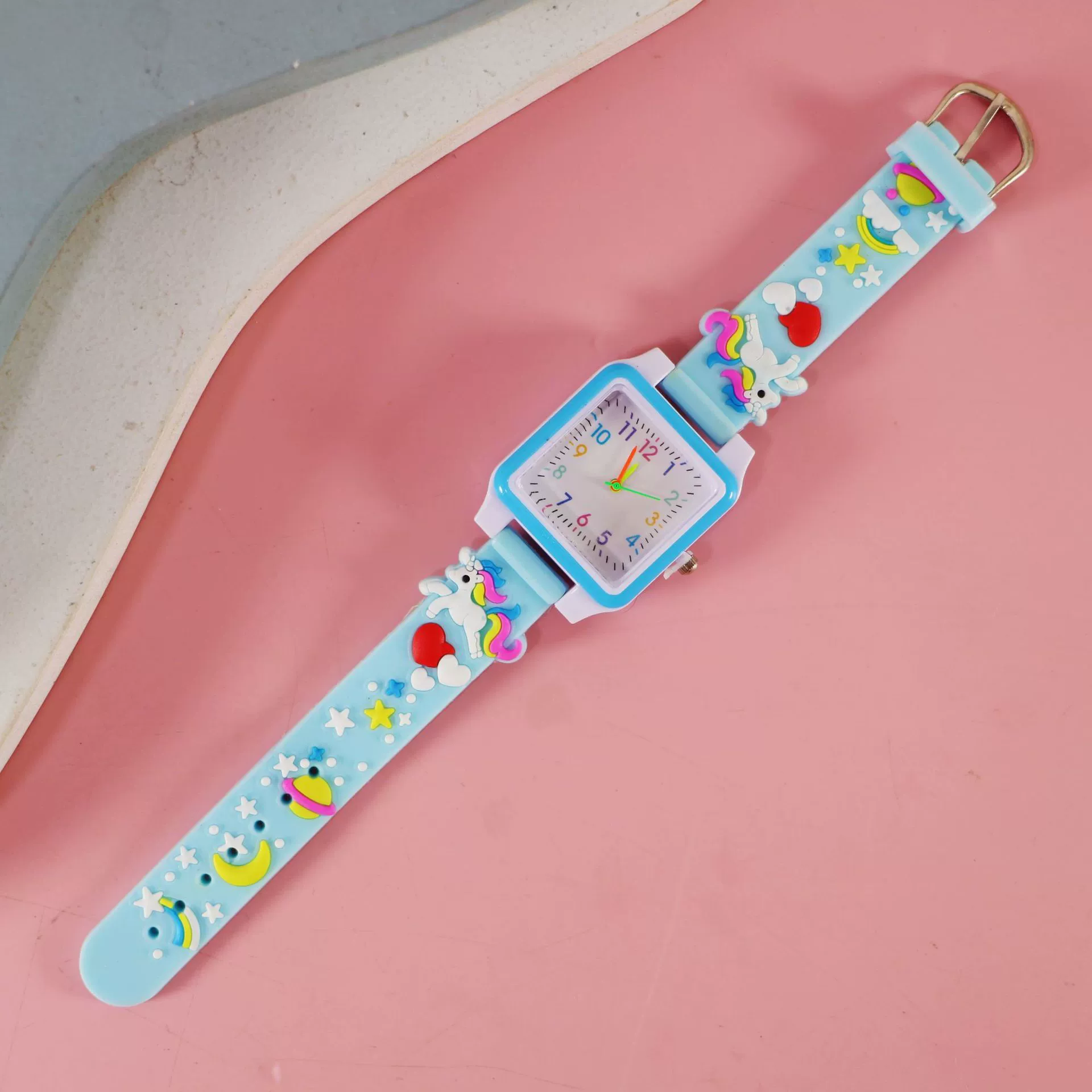 Silicone children's watch with gears, children's quartz watches