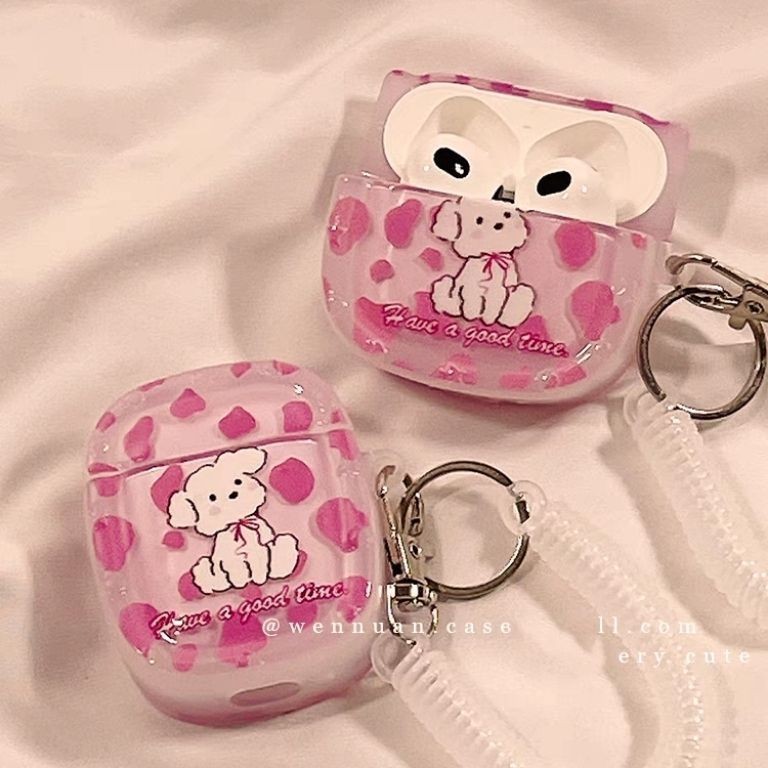 Linda funda con estampado de leopardo rosa, adecuada para auriculares Apple AirPods 4, funda protectora para auriculares Bluetooth Pro3.
