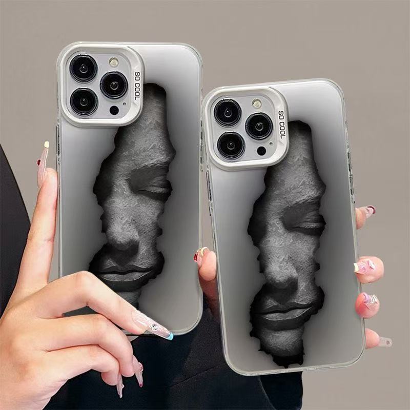 Nueva cara artística para iPhone 16 funda para teléfono móvil Apple 15promax/14 anti-caída 13pro12 Europa y América