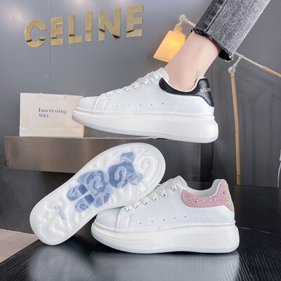 麦昆小熊底小白鞋女厚底增高2021春季新款韩版大白休闲鞋学生板鞋|ms