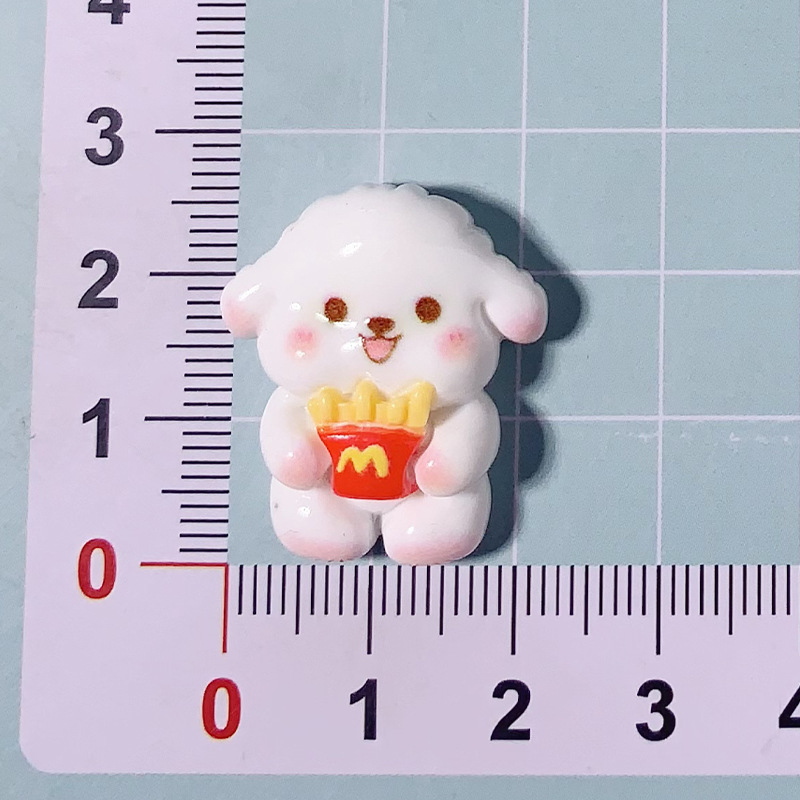 Niños interesantes papas fritas perros hechos a mano DIY adornos congeladores pegamento de crema accesorios accesorios de resina accesorios accesorios materiales de joyería al por mayor