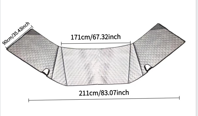 Rv Windshield Cover, Sunshade, Sun Protection, Heat Insulation, Sunshade for Car, Anti-Frost, Snow Cover, Windproof Cover, Snow Protection Cover