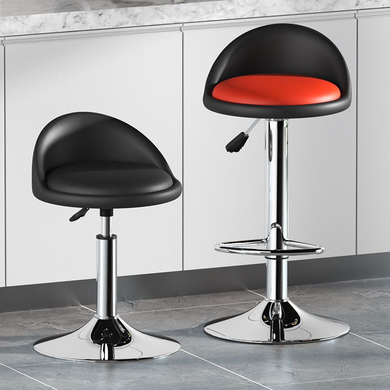 Bar Chair Light Luxury Modern Simple Bar Chair Lifting Rotating Cashier Front Backrest Chair Home High Stool