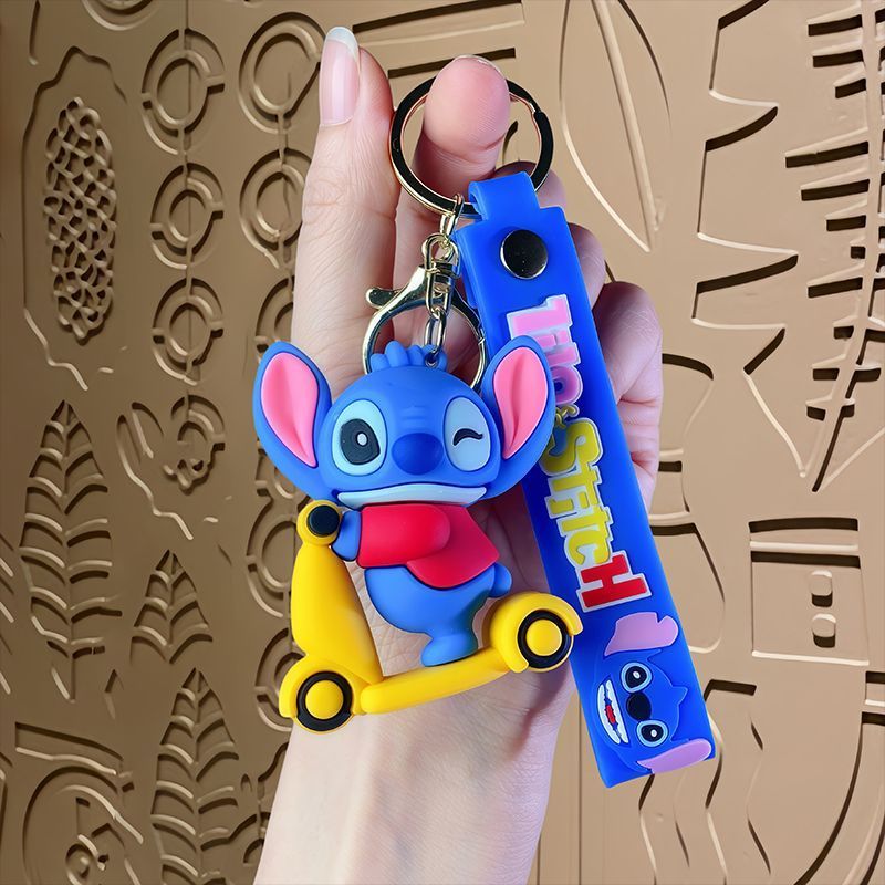 国境を越えた漫画アニメーションステッチ車のキーホルダーペンダントかわいい人形バッグペンダント小さなギフト卸売|undefined