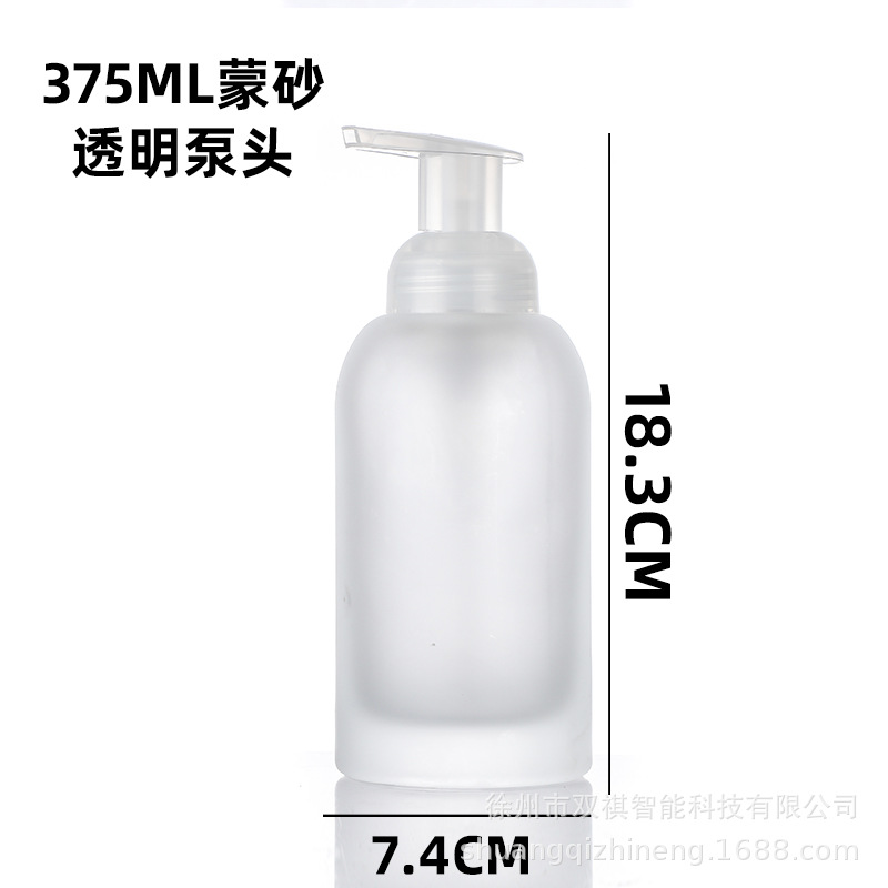 Cristal blanco bomba de espuma mano desinfectante botella tipo prensa espuma sub-botella de cristal botella de jabón mousse loción botella al por mayor