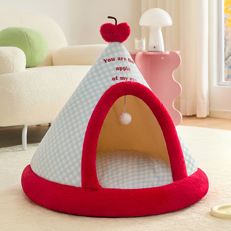 애플 체크무늬 텐트 [인스 핫스타일]