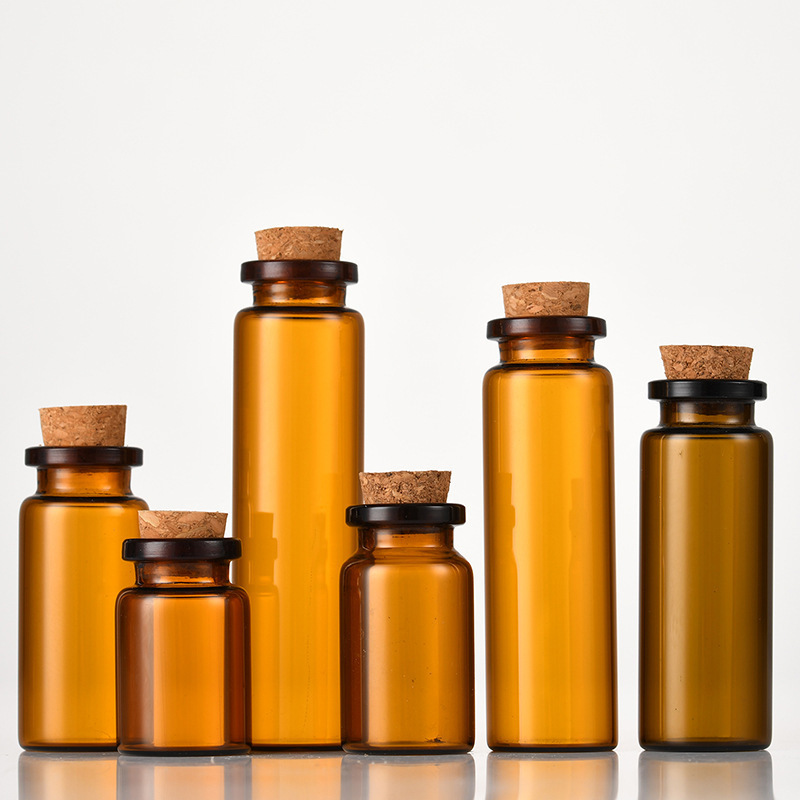 22卡口棕色管制瓶沉香丸玻璃瓶胎毛瓶花茶瓶漂流瓶许愿瓶小药瓶