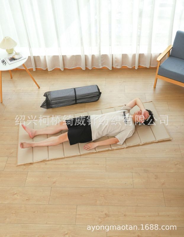 カーペット寝床マット折りたたみ可能収納キャンプ厚手シングルヨガ防湿マットオフィス昼寝マット|undefined