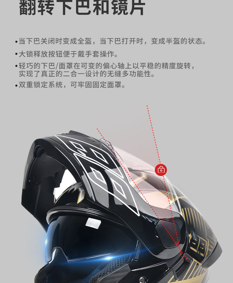 Ad Electric Motorcycle Helmet Men's and Women's Motorcycle Safety Helmet All-Season Full-Face Helmet 3C/Dot Certified Open-Face Helmet
