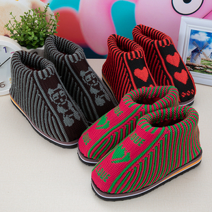 Handmade Woolen Cotton Shoes and Slippers, Finished Winter Warm Cotton Shoes for the Elderly, Woven Wedding Confinement Shoes, Home Slippers